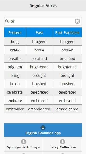 Regular Verbs screenshot 1