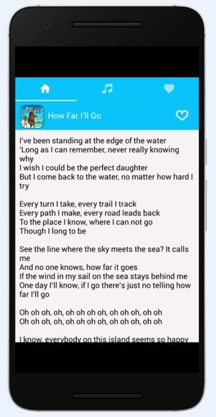 Music & Lyrics for Moana OST 1 تصوير الشاشة
