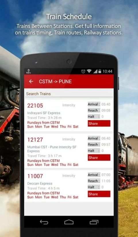 Indian Railway Timetable स्क्रीनशॉट 6