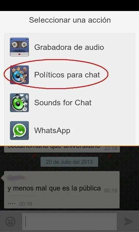 Políticos para Chat & What'sUp screenshot 4