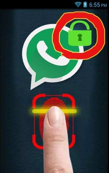قفل الواتس اب بالبصمة - prank screenshot 2