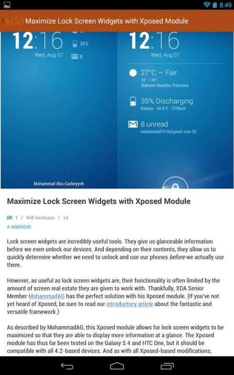 XDA Premium 9 تصوير الشاشة