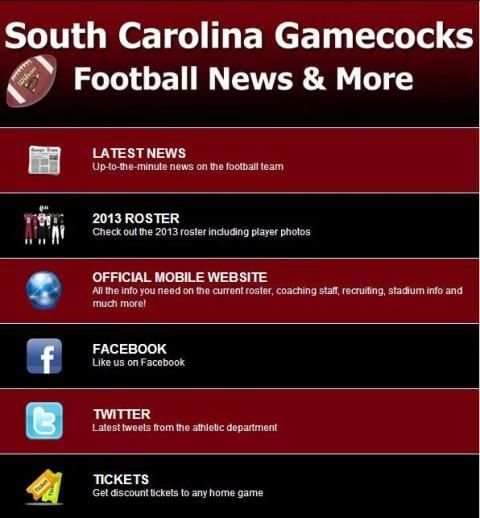 South Carolina Football News screenshot 2
