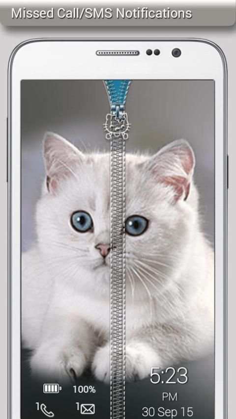 Kitty Zipper Lock 2 تصوير الشاشة