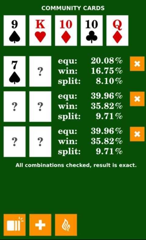 Poker Calculator 4 تصوير الشاشة