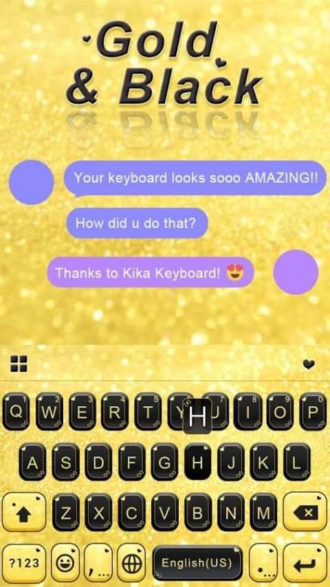 Gold & Black Keyboard Theme screenshot 3