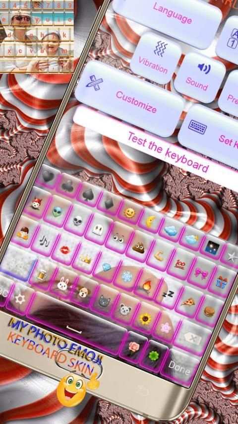 Foto keyboard dengan emoticon screenshot 3