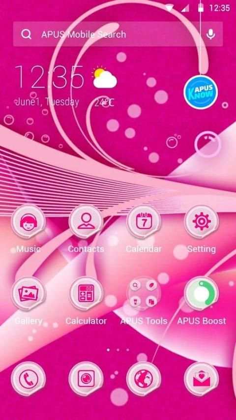 Blush theme for APUS 3 تصوير الشاشة