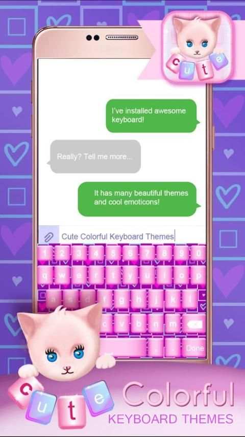 Cute Colorful Keyboard Themes screenshot 4