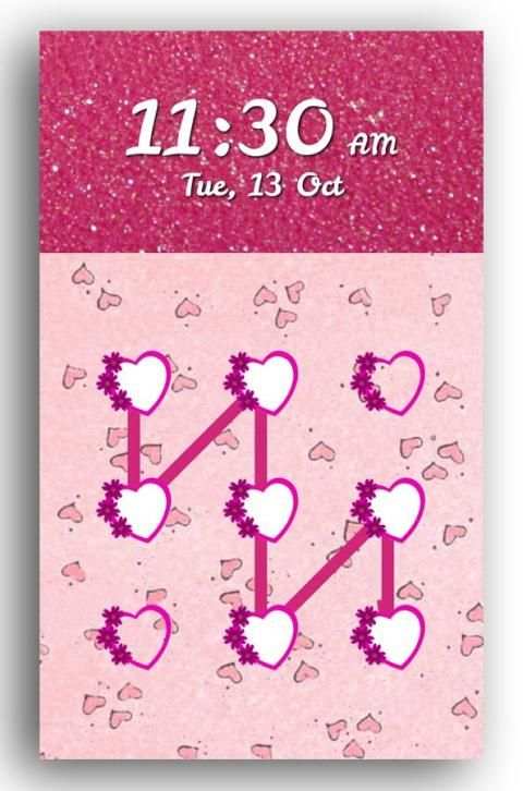 Heart Pattern Lock Screen स्क्रीनशॉट 3