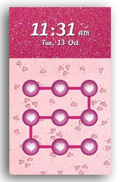 Heart Pattern Lock Screen स्क्रीनशॉट 5