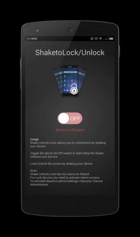 Shake to Lock/Unlock screenshot 2