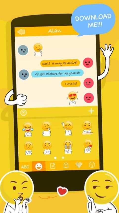 iKeyboard Emoji Cool Sticker 1 تصوير الشاشة