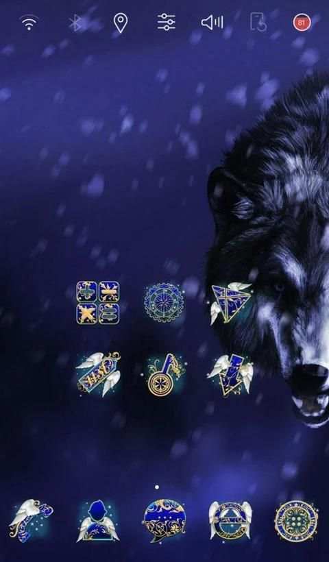 Ice Wolf theme 4 تصوير الشاشة