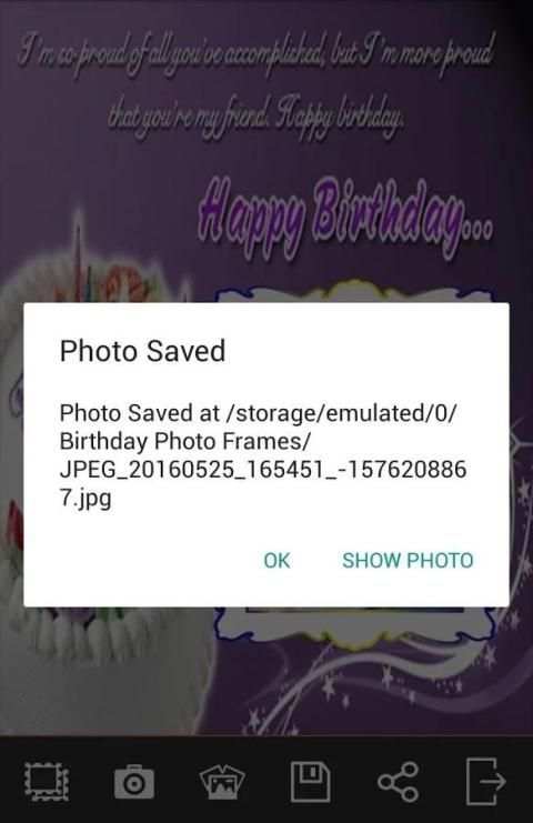 Birthday Photo Frames скриншот 2