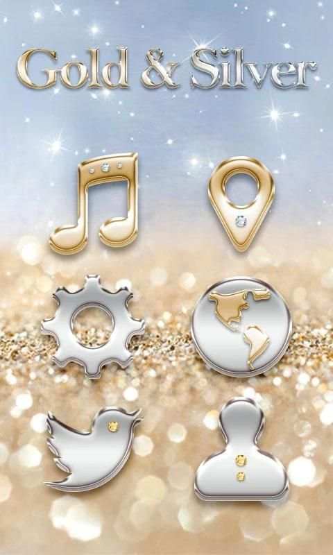 Tema Gold dan Silver screenshot 1