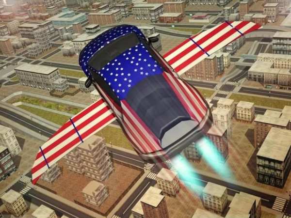 Free Flying Racing Car Driving 8 تصوير الشاشة