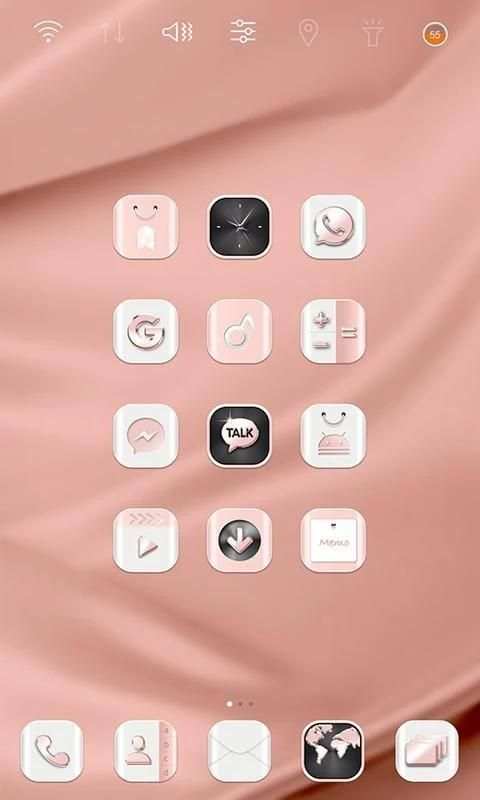 Rose Gold Widgetpack theme 1 تصوير الشاشة
