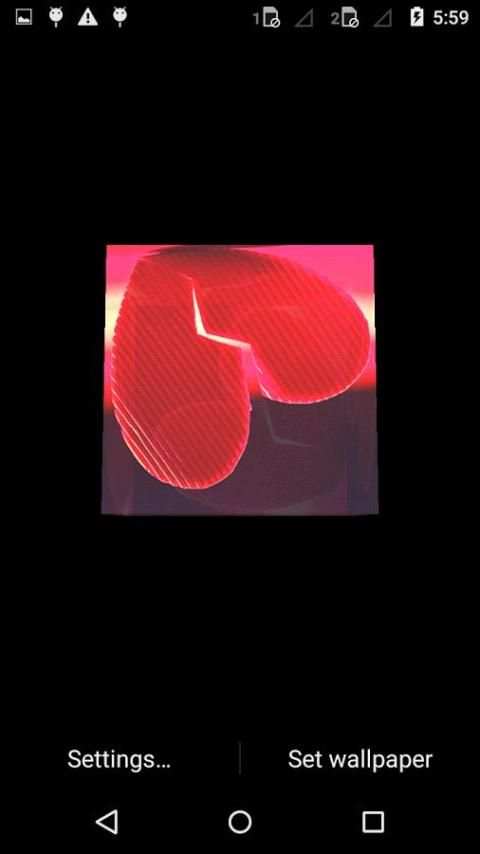 Broken Heart Cube 3d LWP screenshot 4