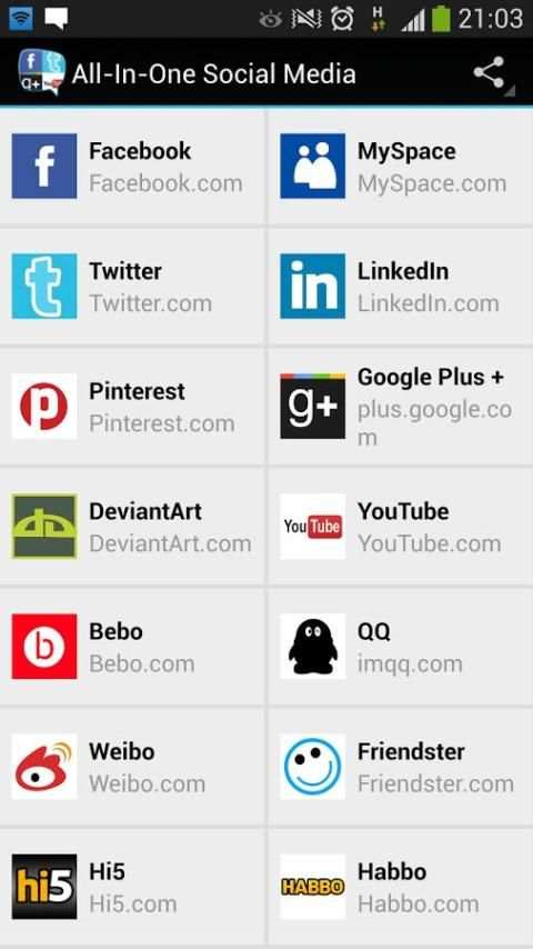 All-In-One Social Media 7 تصوير الشاشة