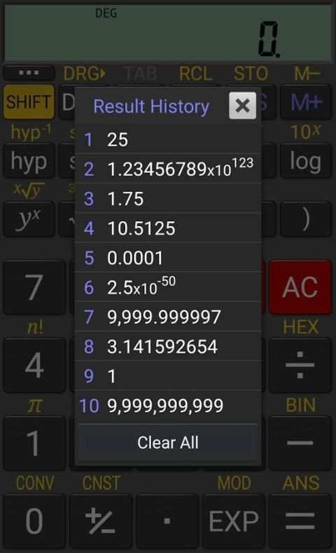 RealCalc Scientific Calculator скриншот 5