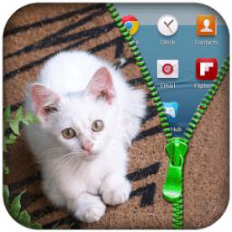 Kitty Cat Zipper lock Screen