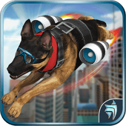 ikon Futuristic Flying Police Dog