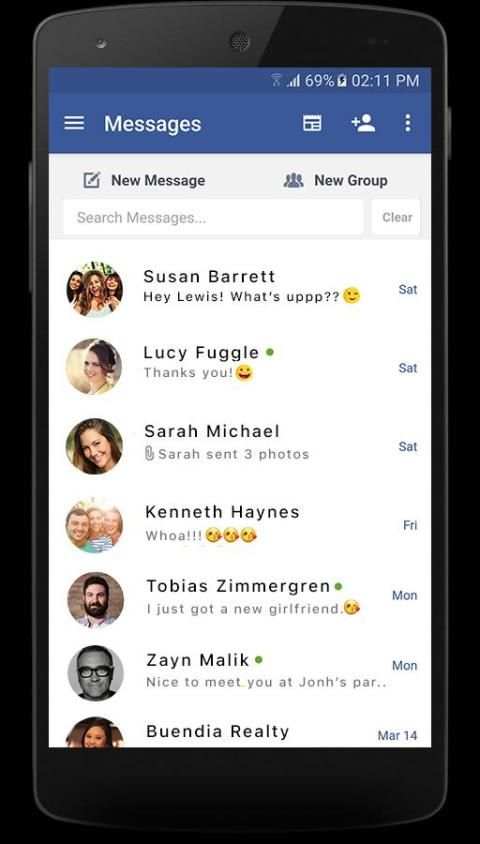 SimpleChat for Facebook Lite скриншот 7