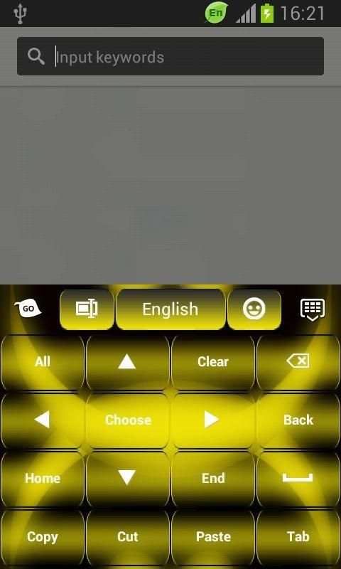 GO Keyboard Neon Yellow screenshot 2