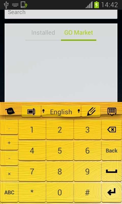 Keyboard kuning untuk Android screenshot 1