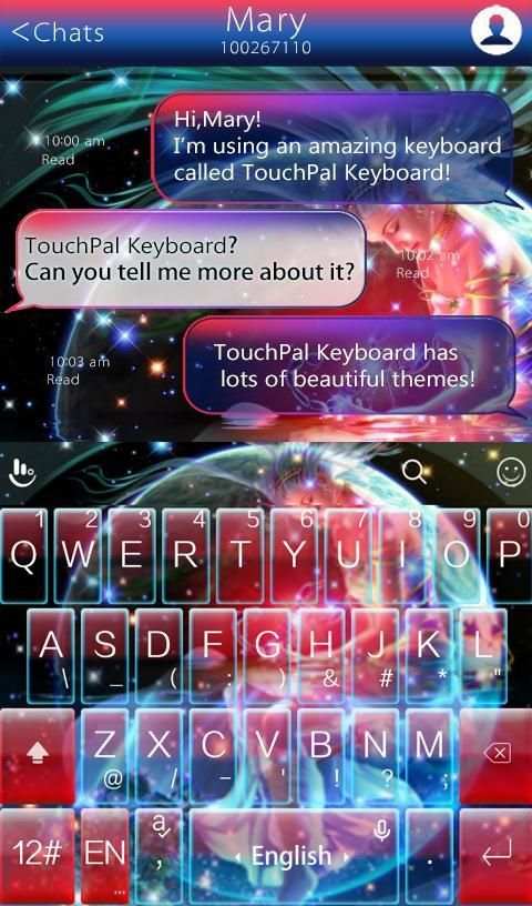 TouchPal Stars Scorpio Theme 4 تصوير الشاشة