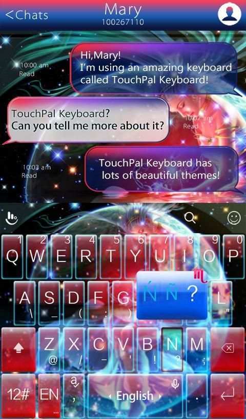TouchPal Stars Scorpio Theme 2 تصوير الشاشة