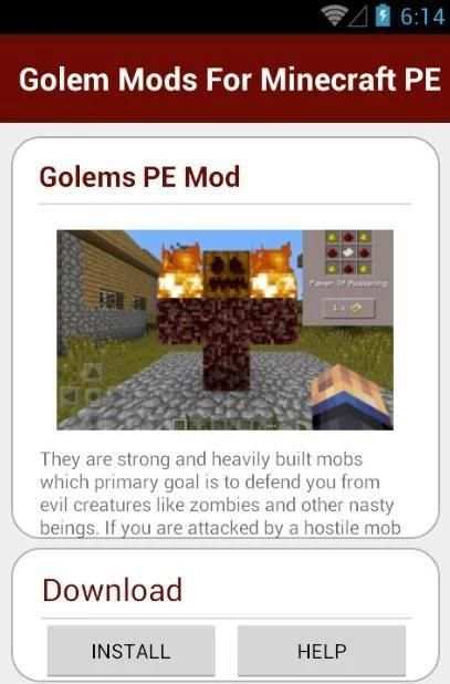 Golem Mods For Minecraft PE screenshot 3