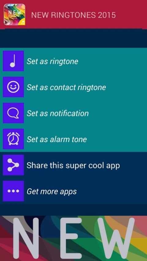 New Ringtones 2015 screenshot 1