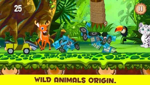 Jungle Animal Hunter Car Crush screenshot 1
