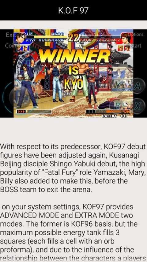 Guide for K.O.F 97 screenshot 1