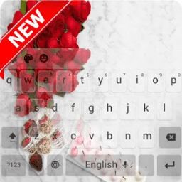 ikon rosa merah muda Keyboard tema