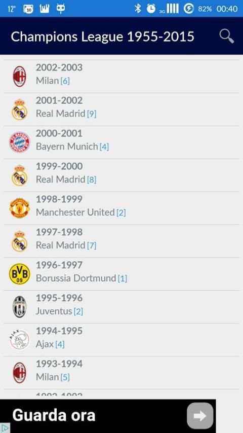 Champions League Results screenshot 3