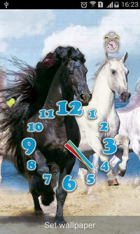 Running Horses alarm Clock and Flashlight скриншот 4
