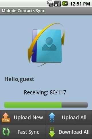 Mobpie Contacts Sync screenshot 2