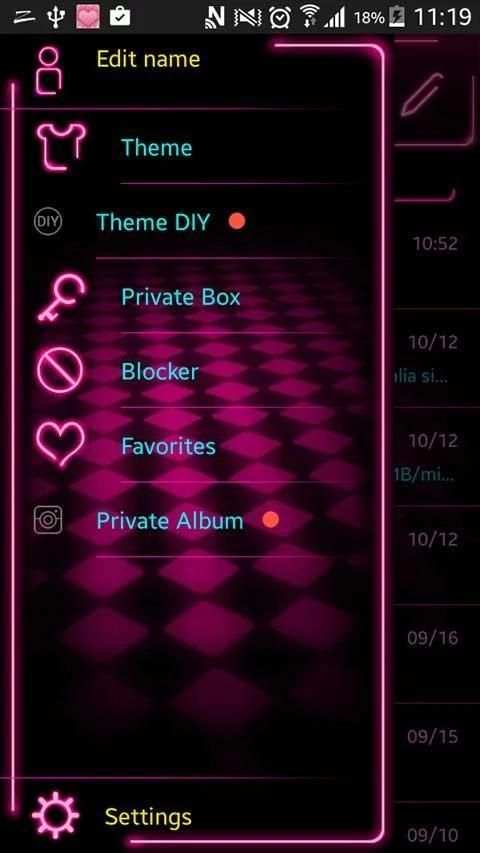 GO SMS Neon Led 3 تصوير الشاشة