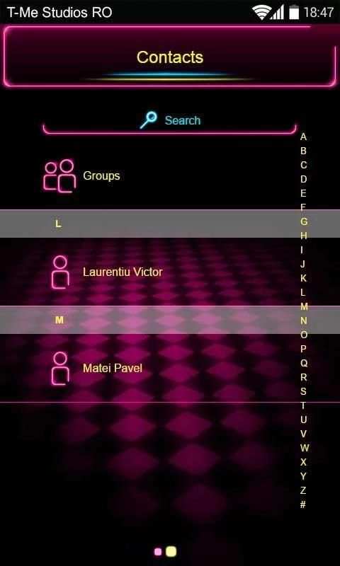 GO SMS Neon Led 5 تصوير الشاشة