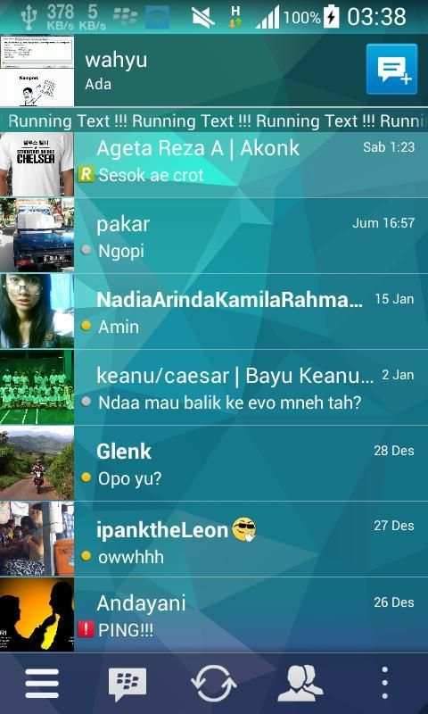 Tema BBM® Transparan 2 تصوير الشاشة