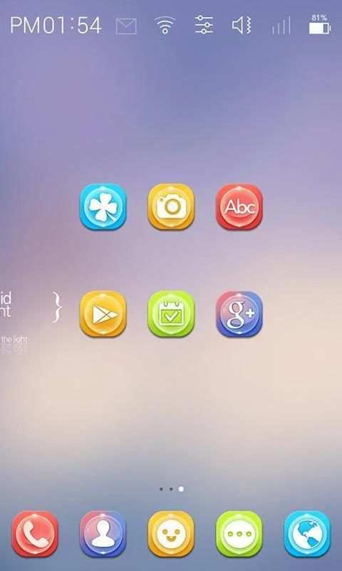 Rainbow dew launcher theme screenshot 2