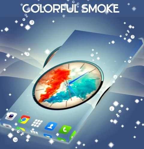 Colorful Smoke Clock LWP screenshot 15
