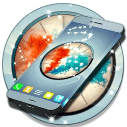 Красочные дыма Часы LWP иконка