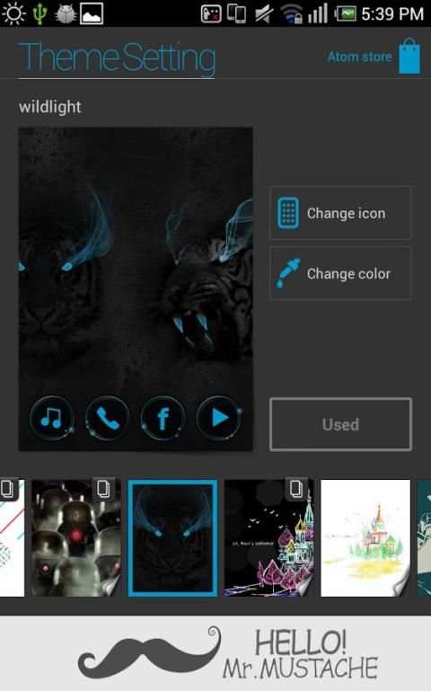 Wild Light Atom theme screenshot 2