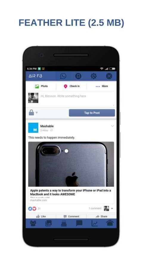 Air for facebook screenshot 5