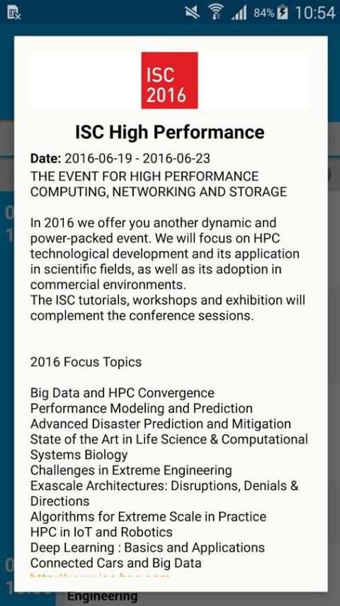 ISC 2016 Agenda App скриншот 6