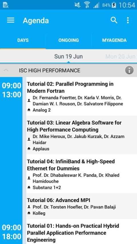 ISC 2016 Agenda App скриншот 5